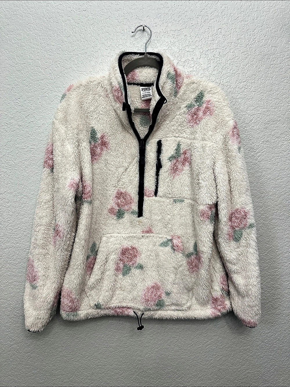 Victoria's Secret PINK Floral Fleece Pullover Size Small Like New